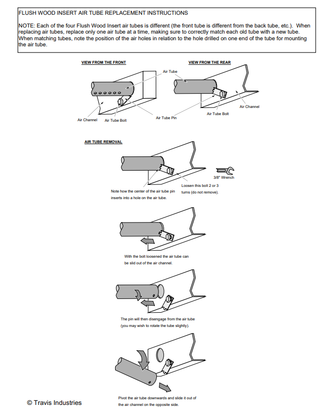 Flush Wood Insert AirTube Kit 98900243