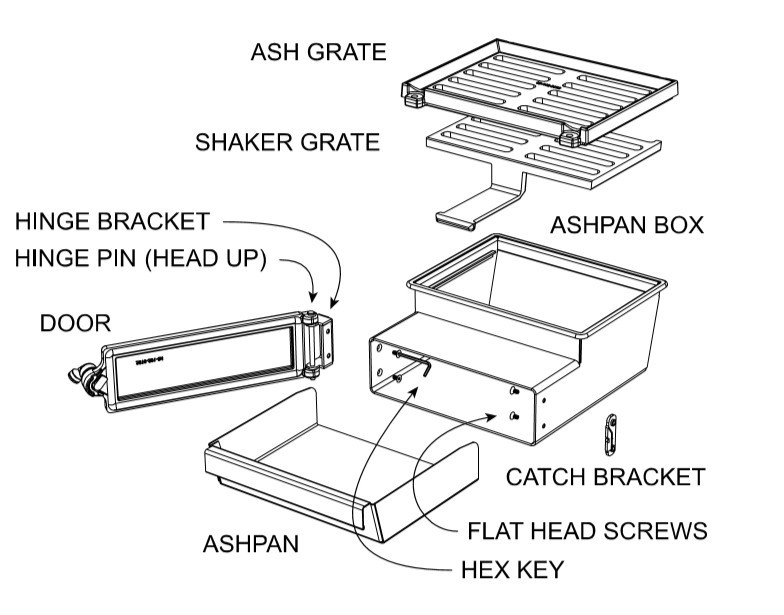 Hearthstone Ash Pan w/Grate & Door Kit 90-54240