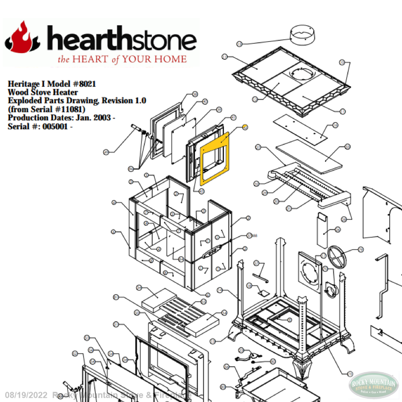 Hearthstone 8021 Inner Firebox Side Casting 2010-257