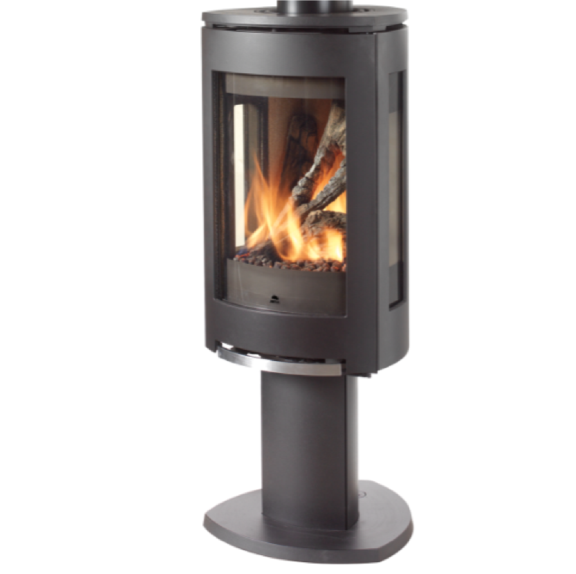 Jotul GF370 DV Gas Stove in Matte Black