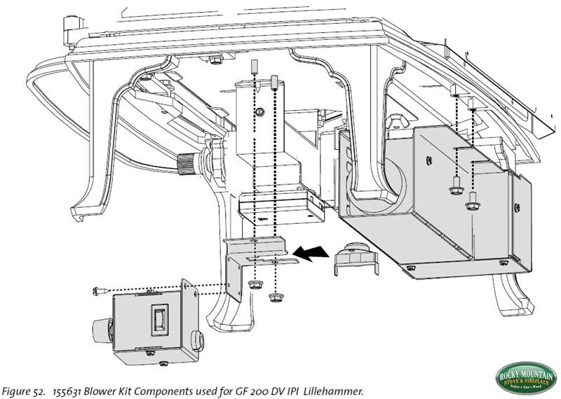 Jotul Gas Stove Blower Kit GF 100DVII GF 200 DVII