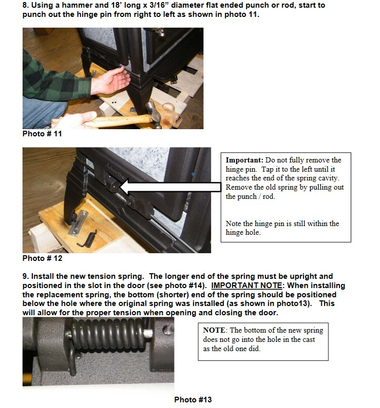 Heritage 8022 Side Door Spring 5240-143 - Rocky Mountain Stove