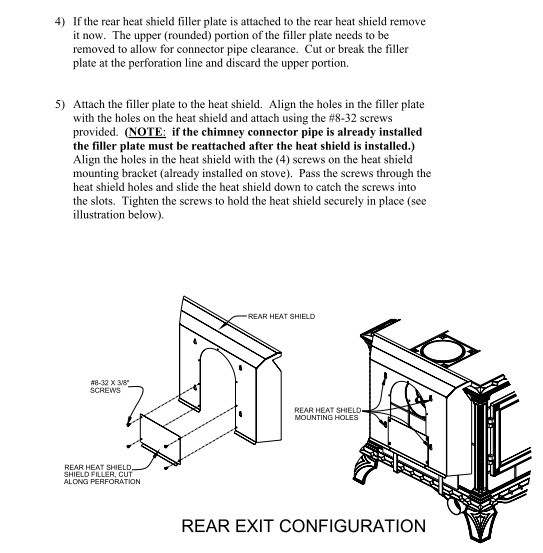 Hearthstone Heritage Heat Shield 90 68210 Rocky Mountain Stove Fireplace
