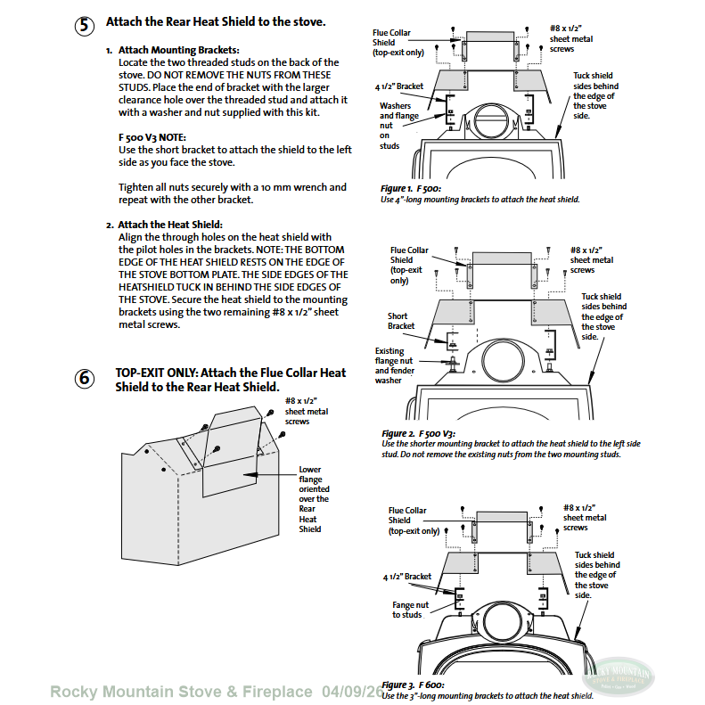 Jotul F500 Rear Heat Shield