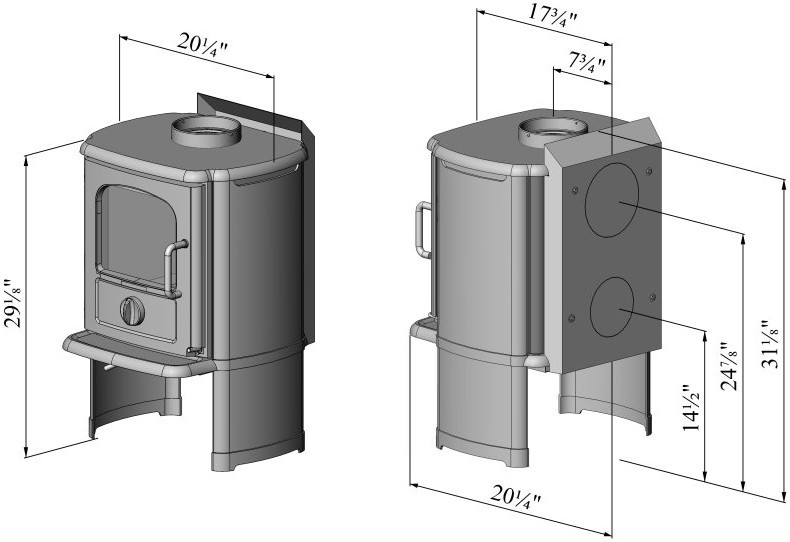 Morso 3142 Small Wood Burning Stove - Rocky Mountain Stove & Fireplace