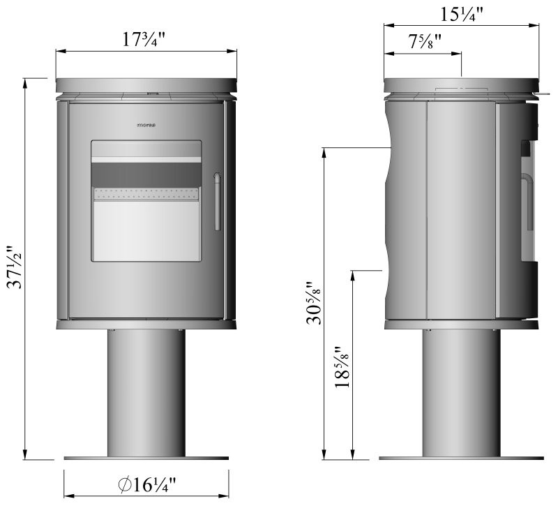 OPERA（HSW-08）のMINIサイズ Morso 6148 Wood Burning Stove - Rocky Mountain Stove & Fireplace