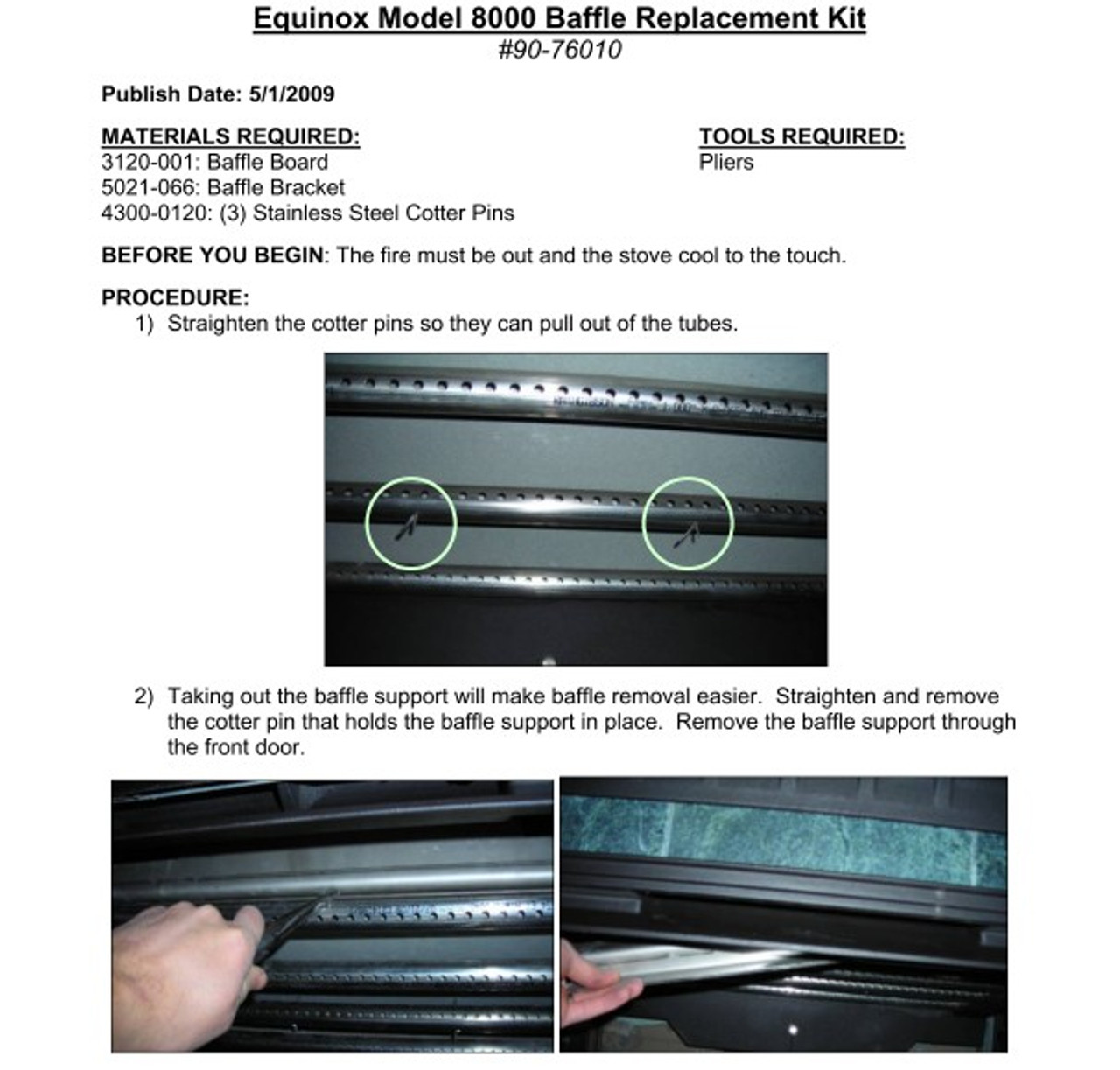 Equinox Replacement Baffle Kit #90-76010