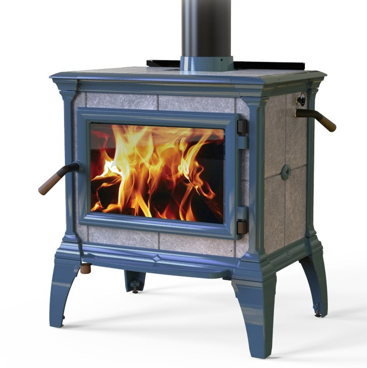 Hearthstone Heritage 8024 Wood Stove in Seafoam Green