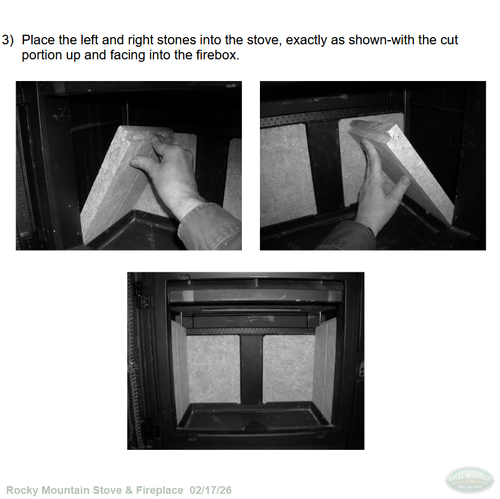 Hearthstone 1-0600-802 Left Ride Refractory Stone