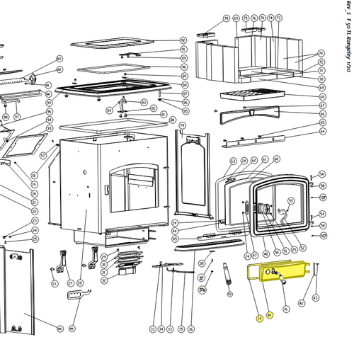 Jotul F 50 TL AshDoor w/Gasket (157349)