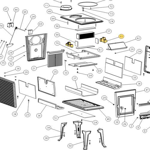 Jotul F 602 V3 Refractory Member Side (227150)