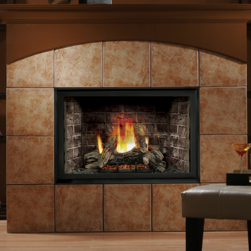 Marquis 42" Solace Gas Fireplace Clean View Face