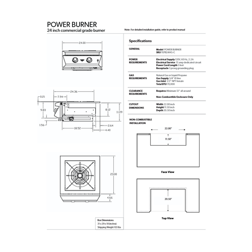 Twin Eagles - 24" Power Burner