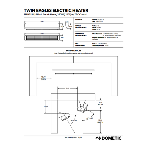 Twin Eagles Outdoor Infrared Electric Heater