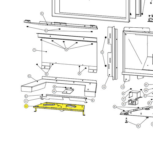 Jotul Gi 545 DV Replacement Burner 158056