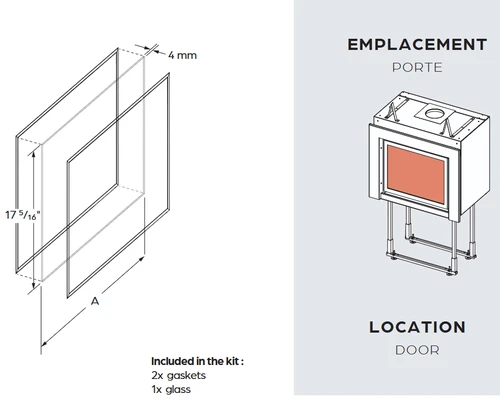 STUV 16 Wood Stove    -   Replacement Glass