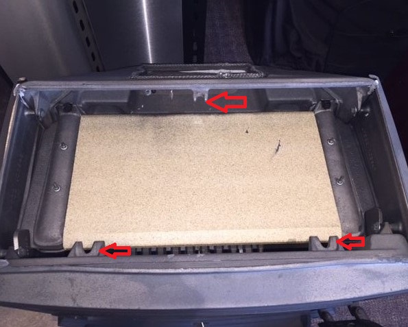 Jotul F500 Wood stove 220460 Vermiculite Baffle