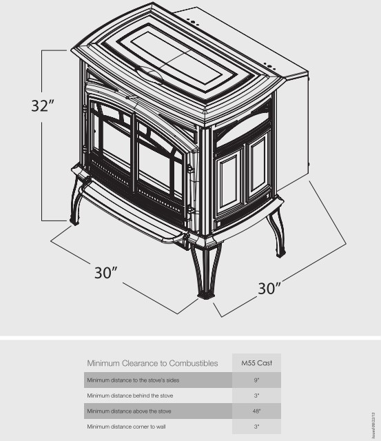 Enviro M55 Cast Multi-Fuel Stove