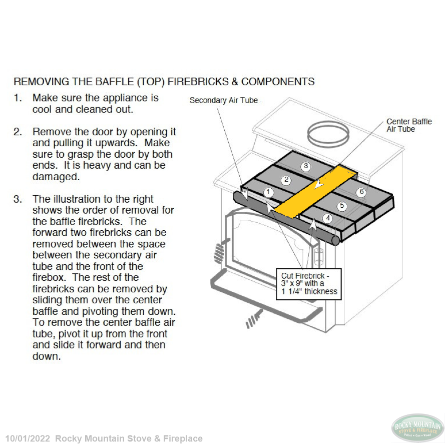 Lopi 380-96 and Lopi Elan-96 - Air Tube / Baffle Support - Rocky Mountain  Stove u0026 Fireplace