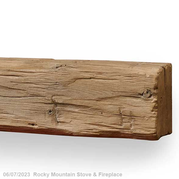 Weathered Barnwood Mantle Shelf - Non-Combustible - Rocky Mountain Stove u0026  Fireplace