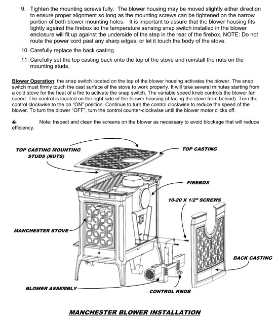 Hearthstone Manchester Blower - Rocky Mountain Stove u0026 Fireplace