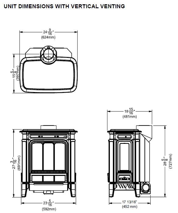 Regency H27 Gas Stove - Rocky Mountain Stove u0026 Fireplace