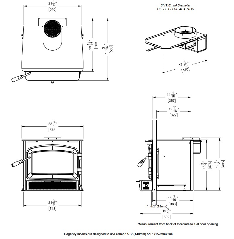 Regency I1500S Wood Burning Insert