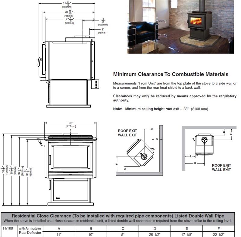 Regency F5200 Extra Large Wood Burning Stove - Rocky Mountain Stove u0026  Fireplace