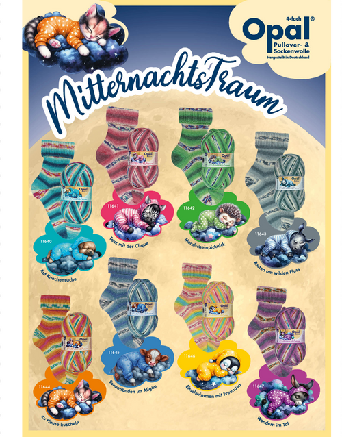 Opal Mitternachtstraum (Midnight Dream) 4ply Sock Yarn