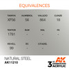 AKI11210 - AK Interactive 3rd Generation Natural Steel - 17ml - Acrylic