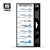 VLJ71602 - Vallejo Air Paint Set Soviet/Russian colors Su-27 “Flanker” from 80’s to present