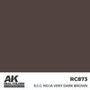 AKIRC873 - AK Interactive Real Colors S.C.C. No.1A Very Dark Brown 17 ml.