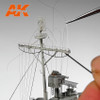 AKIAK9134 - AK Interactive Elastic Rigging Bobbin Mega-Thin for 1:700 or smaller - 20m / 66ft