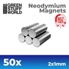 GSW11520 - Green Stuff World Neodymium Magnets 2x1mm - SET x50 (N52)