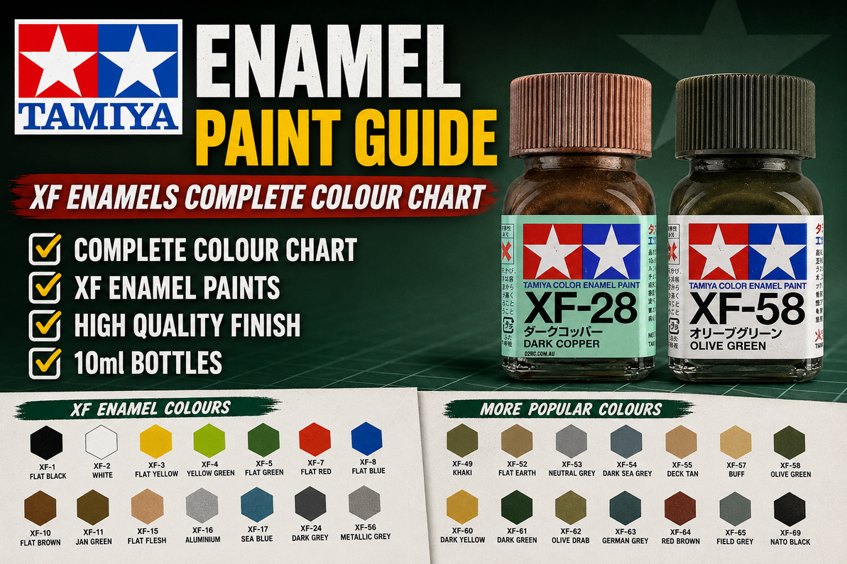 Tamiya Enamel Paint Guide — XF & X Enamel Complete Colour Chart