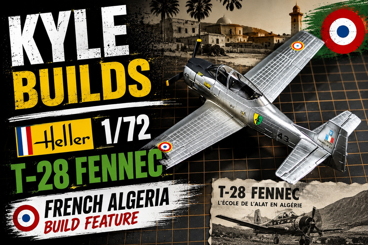 Kyle Builds the Heller 1/72 T-28 Fennec - French Algeria Build Feature