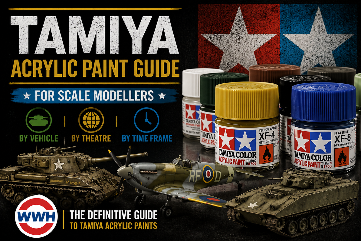 Tamiya Acrylic Paint Guide for Scale Modellers — by Vehicle, Theatre and Time Frame