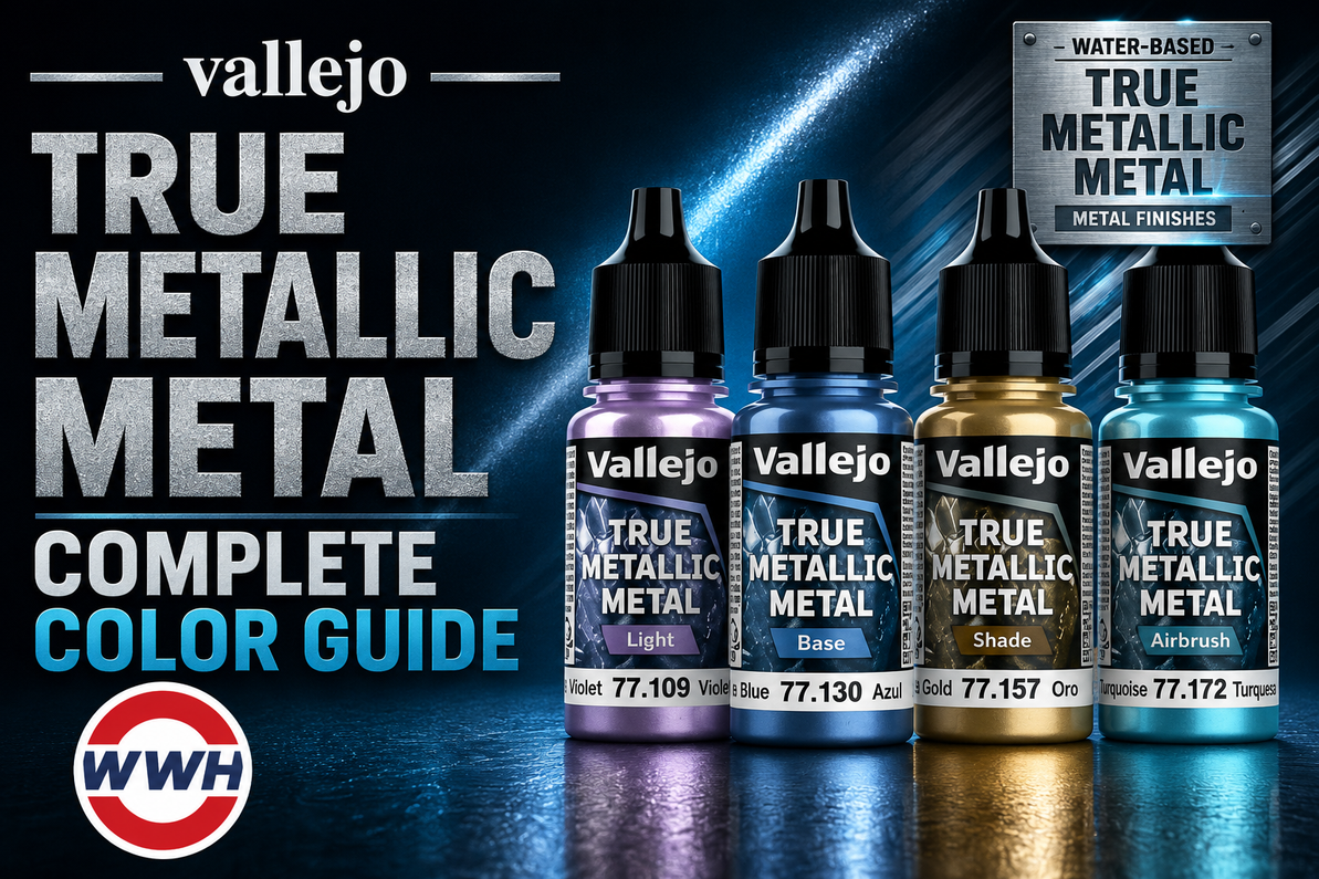 Vallejo True Metallic Metal — Complete Colour Guide for Miniature Painters
