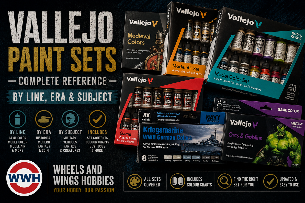 Vallejo Paint Sets — Complete Reference by Line, Era & Subject