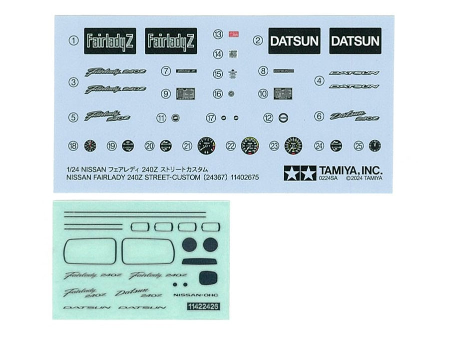 TAM24367 - Tamiya 1/24 Nissan Fairlady 240Z Street Custom - Wheels