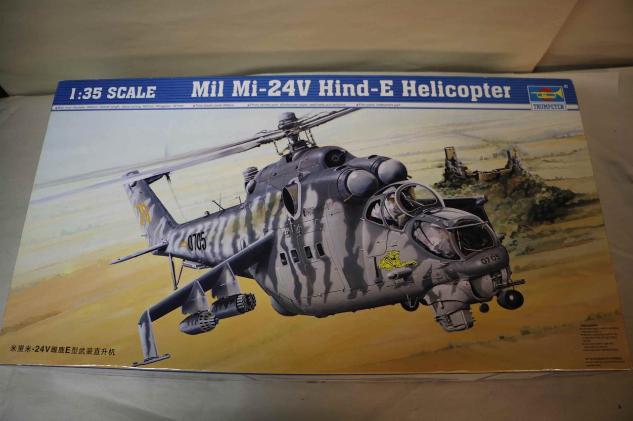 05103 - Trumpeter 1/35 Mil Mi-24V Hind-E Helicopter - PREOWNED