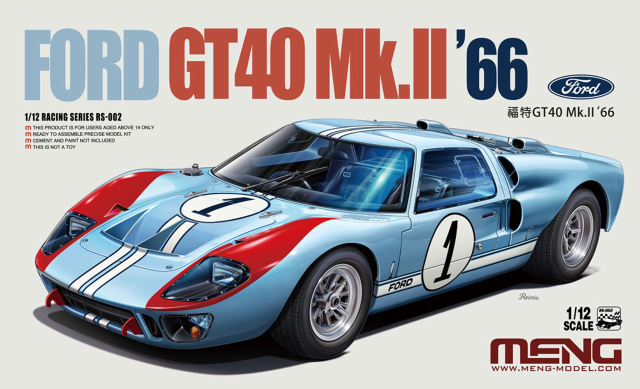 MENRS002 - Meng - 1/12 Ford GT40 Mk.II '66