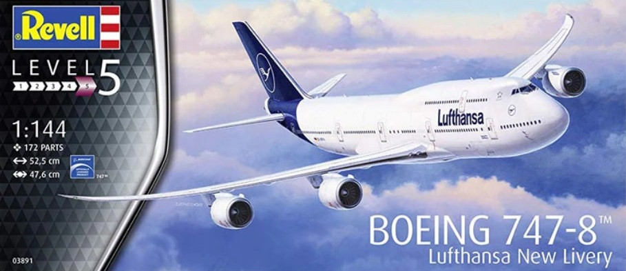 RAG03891 - Revell - 1/144 Boeing 747-8 Lufthansa New Livery