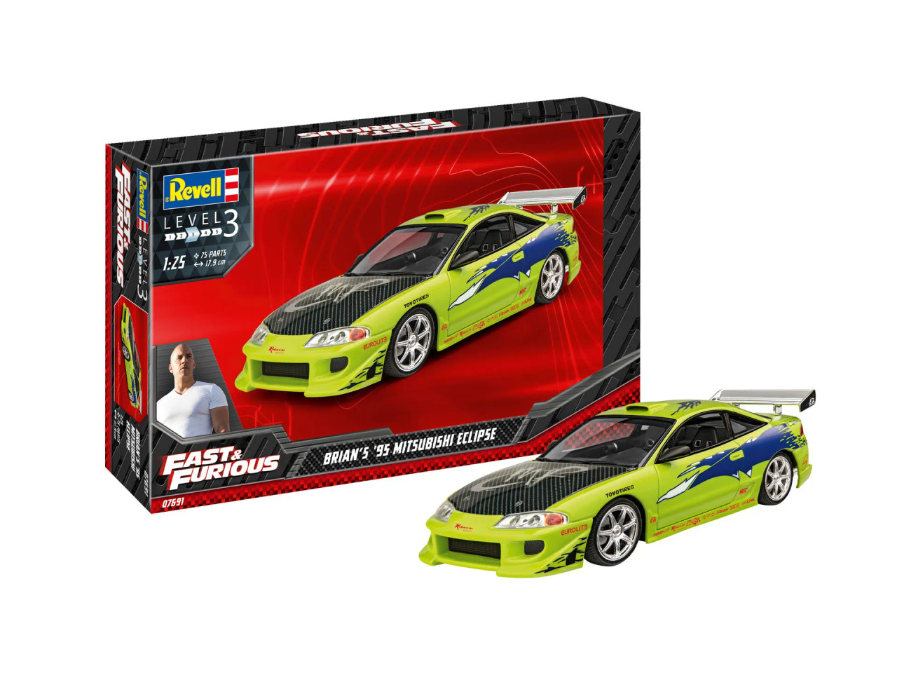 RAG07691 - Revell - 1/25 Fast &Furious Brian's 95 Mitsubishi Eclpse