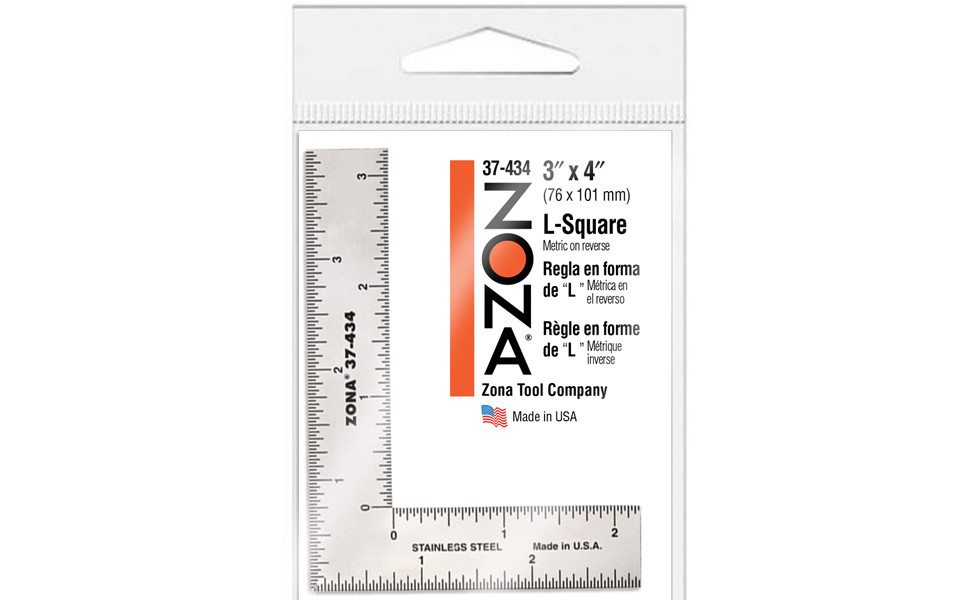 ZON37434 - Zona Tools L-Square Ruler - Wheels and Wings Hobbies