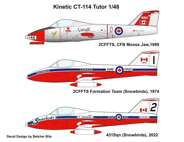 KINK48082 1/48 Canadair CT114 Tutor Demo Team Wheels and