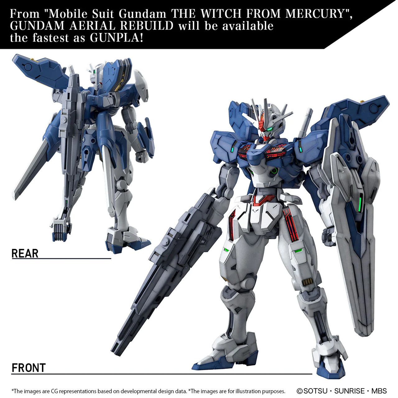 Bandai HG 1/144 Gundam Aerial Rebuild Gundam: The Witch From Mercury