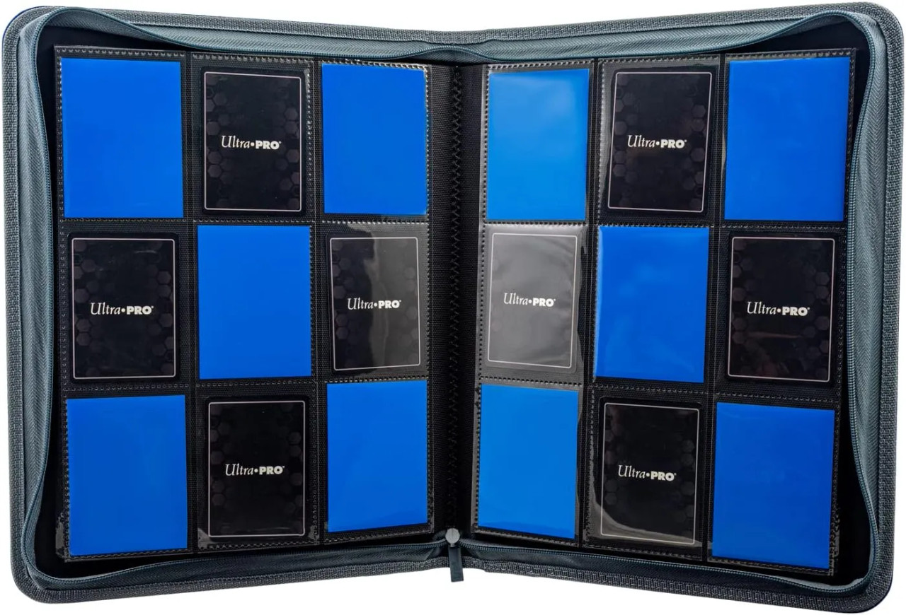 ULP15990 - Ultra Pro ZIP BINDER PRO VIVID DELUXE 9PKT BLUE