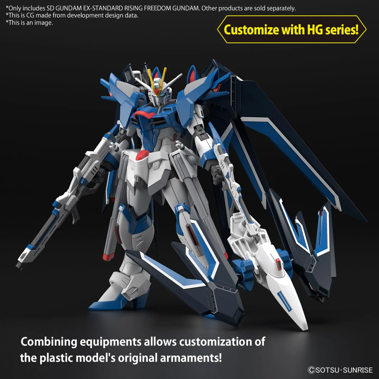 BAN5066286 - Bandai SD EX-Standard Rising Freedom Gundam - Wheels