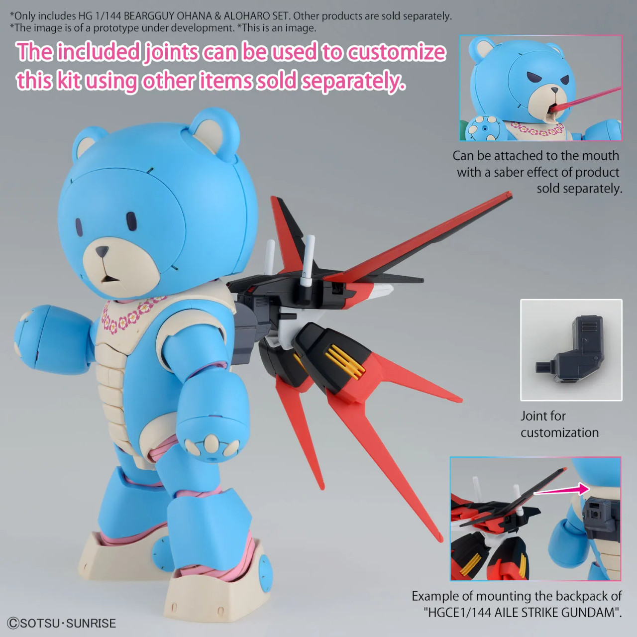 BAN5066288 - Bandai HG 1/144 Bearguy Ohana & Aloharo Set - Wheels